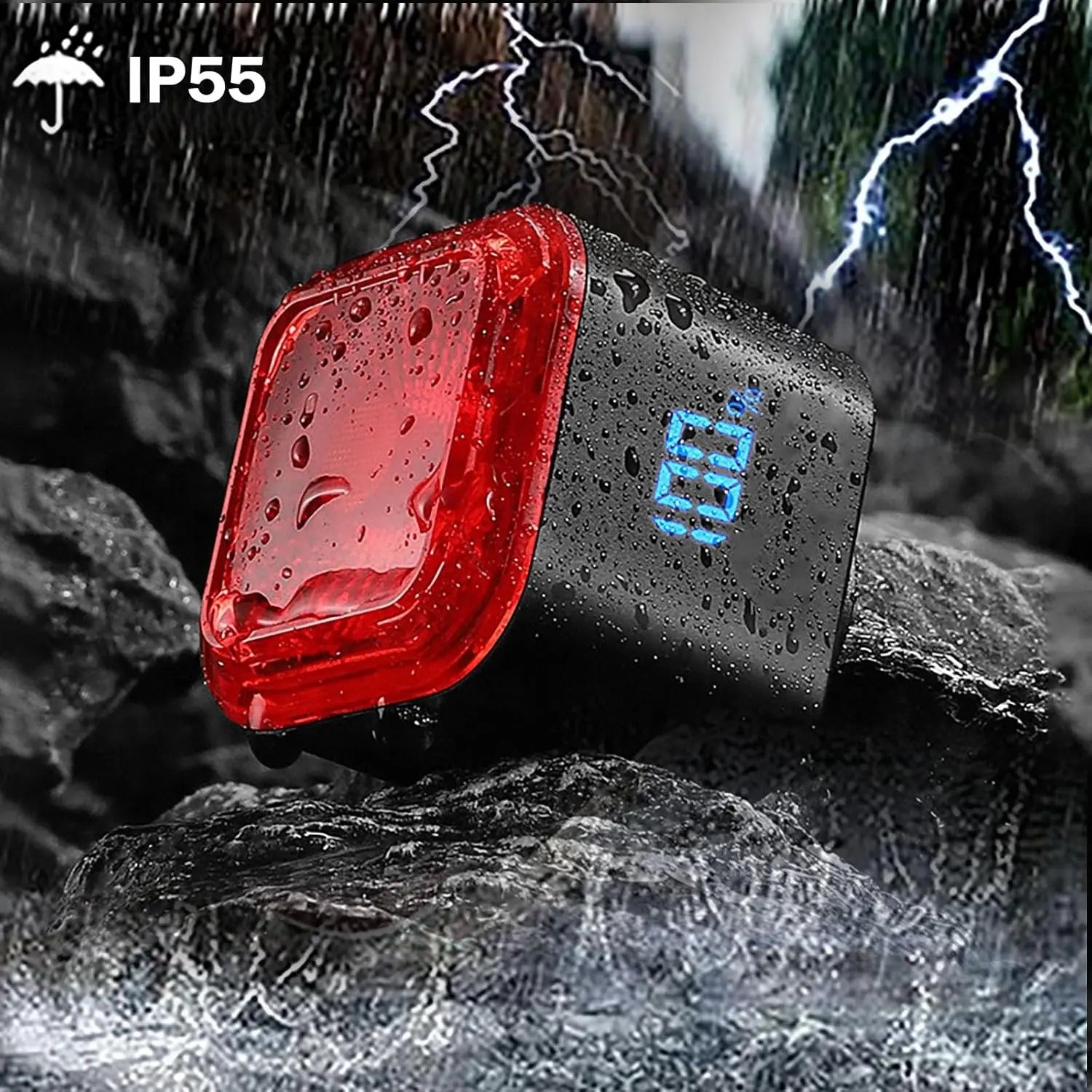 Smart Bike Tail Light with Brake Sensor & Display