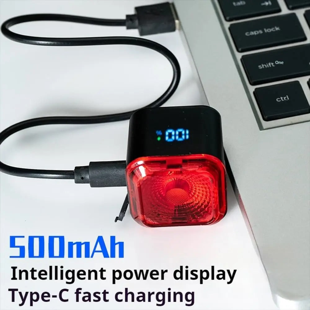 Smart Bike Tail Light with Brake Sensor & Display