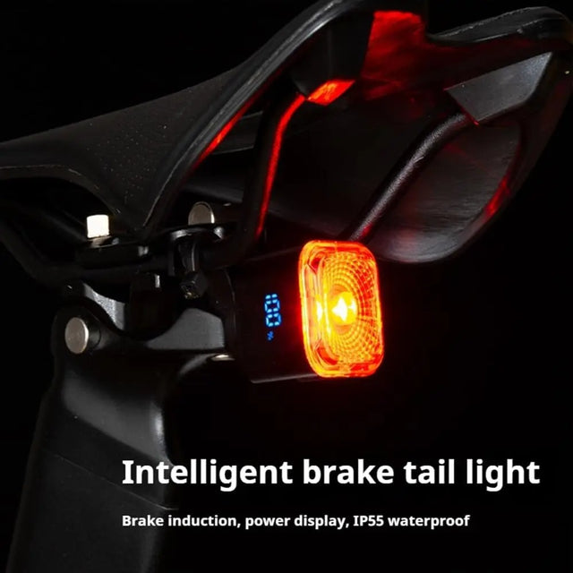Smart Bike Tail Light with Brake Sensor & Display