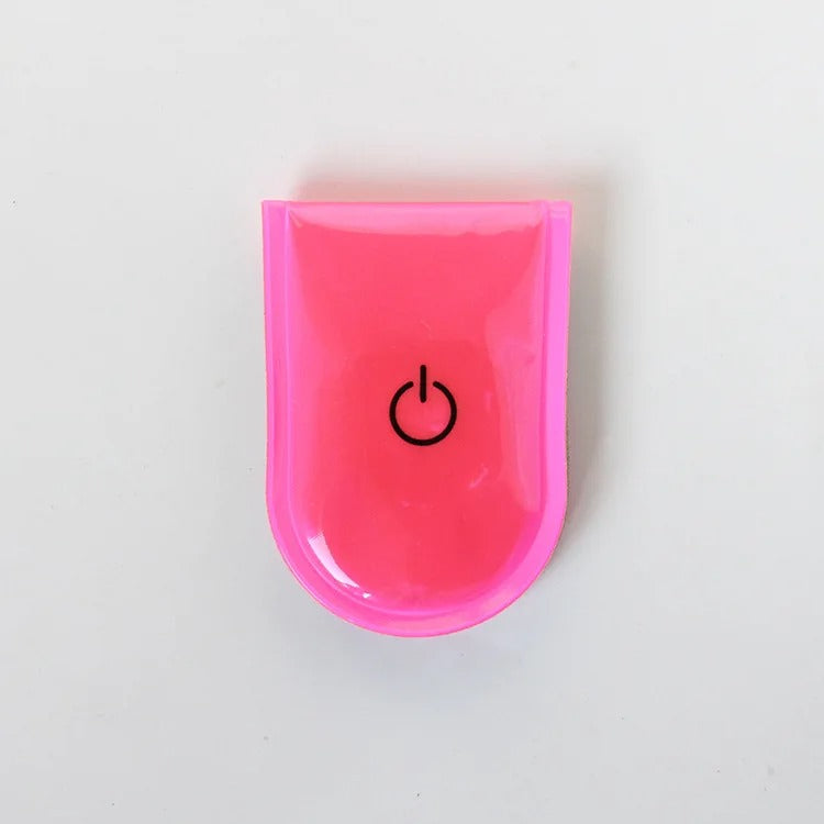 Clip-on bike safety light in multiple colors with flexible strap