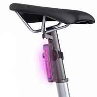 Black vertical bike rear light with slim bar lens