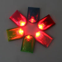 Clip-on bike safety light in multiple colors with flexible strap