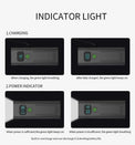 Black rectangular bike headlight with multi-lens front
