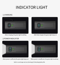Black rectangular bike headlight with multi-lens front