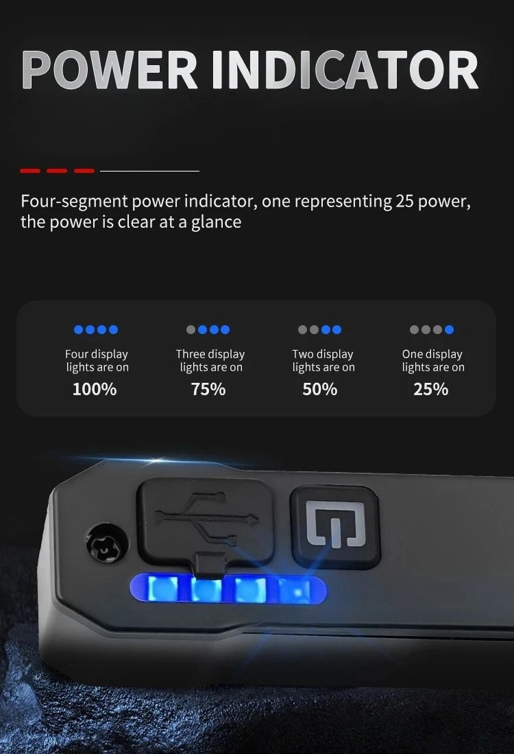Black vertical bike rear light with slim bar lens
