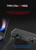 Black vertical bike rear light with slim bar lens