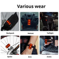 Red rear bike light with three LED points