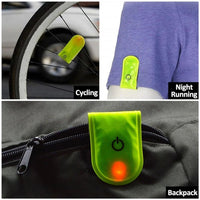 Clip-on bike safety light in multiple colors with flexible strap
