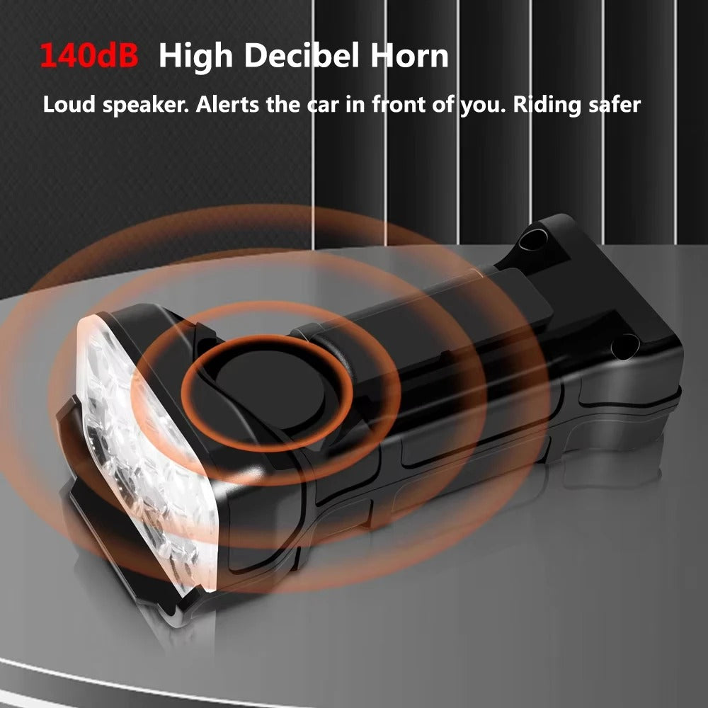 Powerful Bike Light with Horn & Power Bank Function