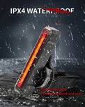 Black vertical bike rear light with slim bar lens