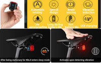 Smart Bike Tail Light with Brake Sensor & Display
