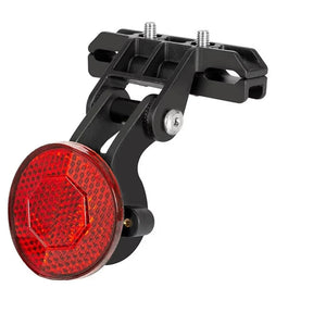 Black round bike rear reflector light with seatpost mount
