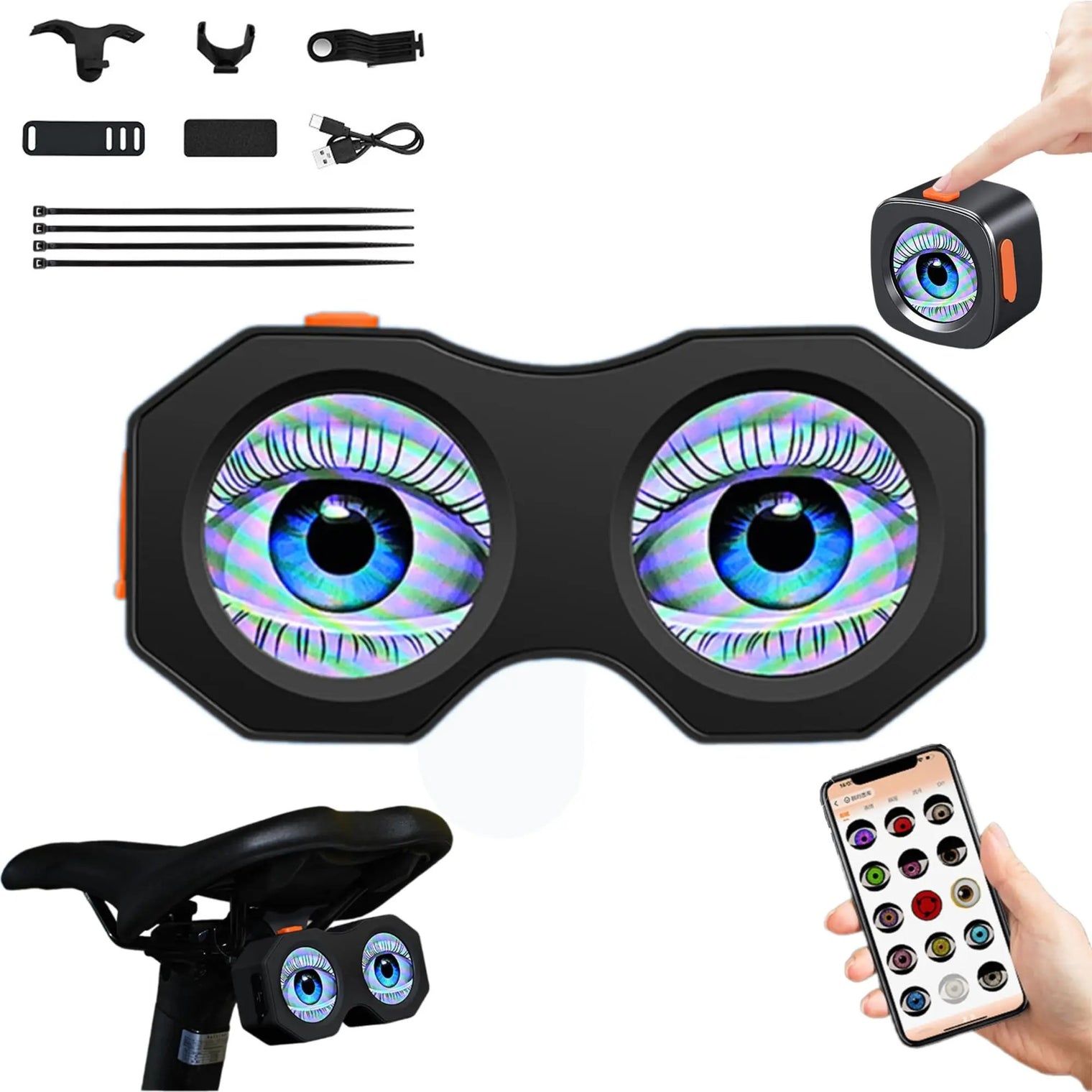 LED Dual Eye Bike Tail Light – App Controlled