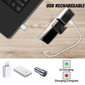 Black bike rear light with dual lens and remote control