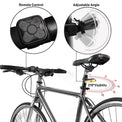 Black bike rear light with dual lens and remote control